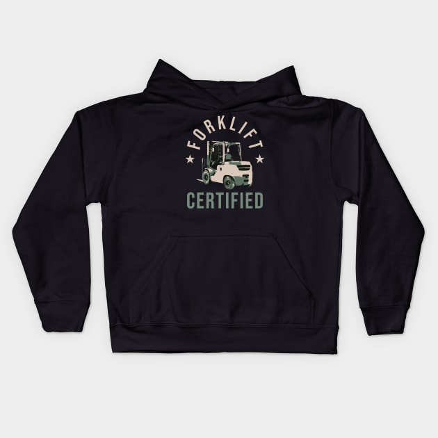 Forklift Certified Kids Hoodie by mia_me